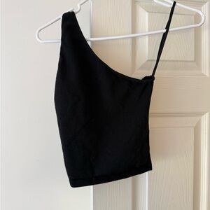 Brandy Melville Black One-Shoulder Camisole